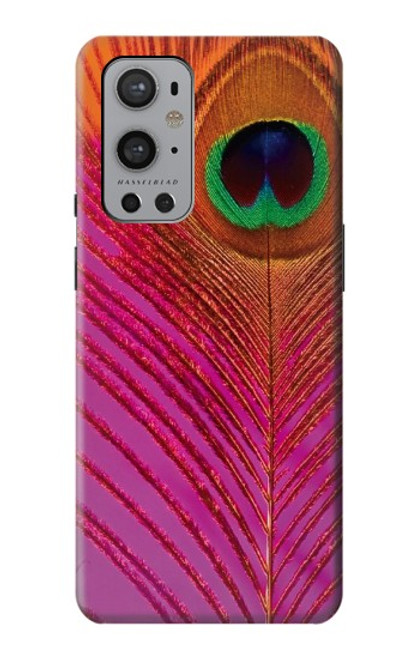 W3201 Rose Paon Plume Etui Coque Housse et Flip Housse Cuir pour OnePlus 9 Pro