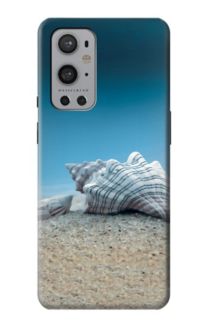 W3213 Coquilles de mer sous la mer Etui Coque Housse et Flip Housse Cuir pour OnePlus 9 Pro