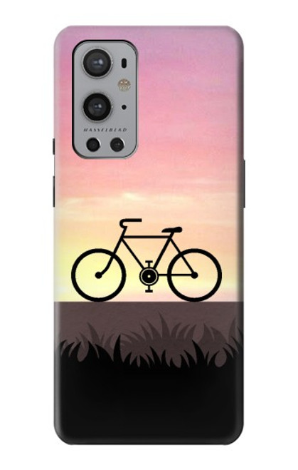 W3252 vélo Coucher de soleil Etui Coque Housse et Flip Housse Cuir pour OnePlus 9 Pro