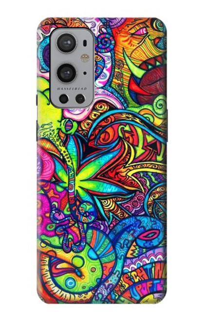 W3255 Motif Art coloré Etui Coque Housse et Flip Housse Cuir pour OnePlus 9 Pro