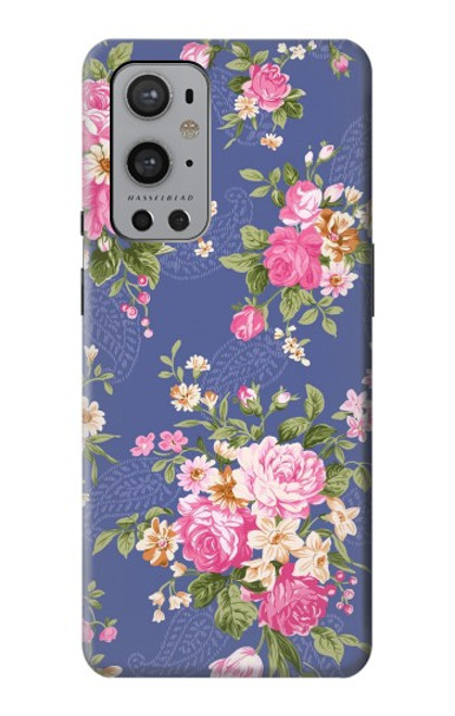 W3265 Motif Fleur millésimé Etui Coque Housse et Flip Housse Cuir pour OnePlus 9 Pro