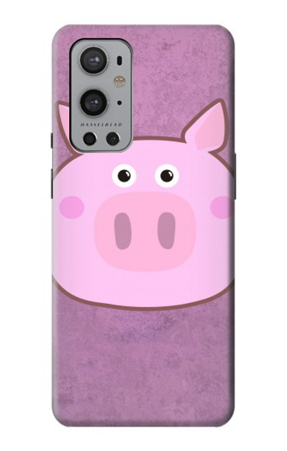 W3269 Porc Dessin animé Etui Coque Housse et Flip Housse Cuir pour OnePlus 9 Pro