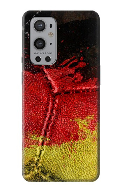 W3303 Allemagne Drapeau graphique Football Millésime Etui Coque Housse et Flip Housse Cuir pour OnePlus 9 Pro