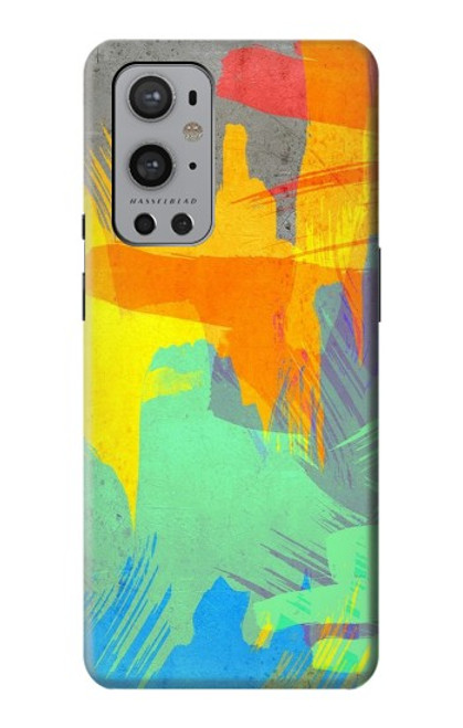 W3423 Coup de pinceau Etui Coque Housse et Flip Housse Cuir pour OnePlus 9 Pro