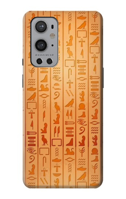 W3440 Hiéroglyphes égyptiens Etui Coque Housse et Flip Housse Cuir pour OnePlus 9 Pro