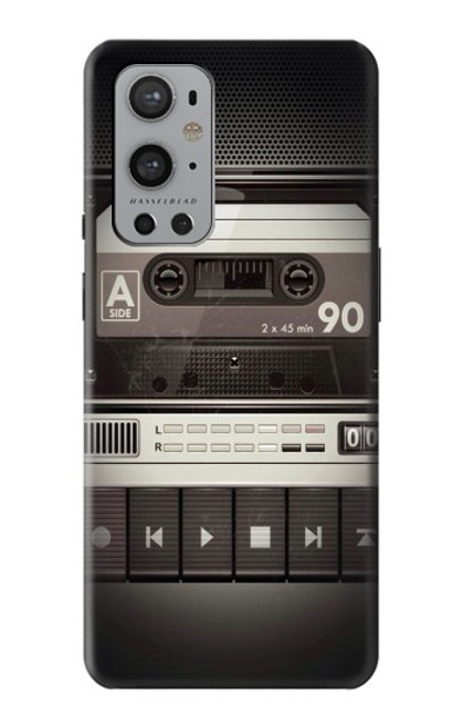 W3501 Lecteur cassette millésimé Etui Coque Housse et Flip Housse Cuir pour OnePlus 9 Pro