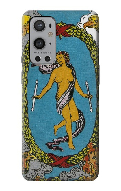 W3746 Carte de tarot le monde Etui Coque Housse et Flip Housse Cuir pour OnePlus 9 Pro