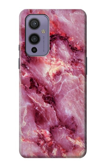 W3052 Rose Marbre Imprimé graphique Etui Coque Housse et Flip Housse Cuir pour OnePlus 9