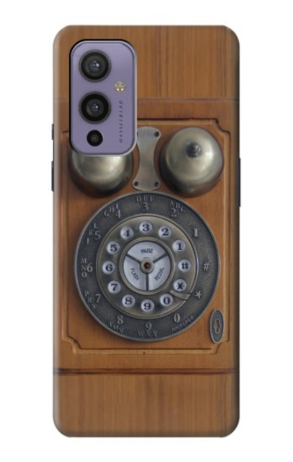 W3146 Mur Antique Retro Ligne téléphonique Etui Coque Housse et Flip Housse Cuir pour OnePlus 9