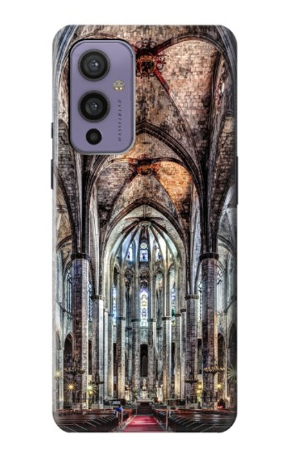 W3210 Santa Maria Del Mar Cathedral Etui Coque Housse et Flip Housse Cuir pour OnePlus 9