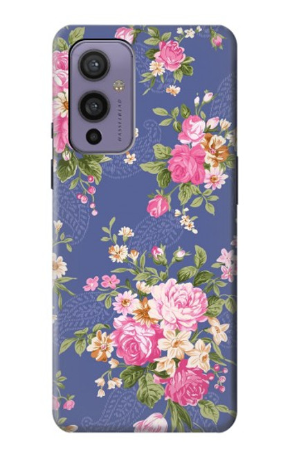 W3265 Motif Fleur millésimé Etui Coque Housse et Flip Housse Cuir pour OnePlus 9