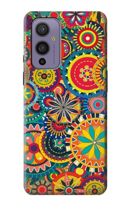 W3272 Motif coloré Etui Coque Housse et Flip Housse Cuir pour OnePlus 9