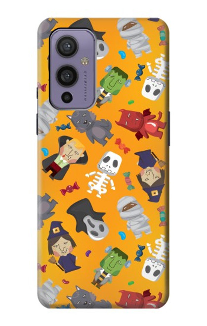 W3275 Mignon Halloween Motif Dessin animé Etui Coque Housse et Flip Housse Cuir pour OnePlus 9