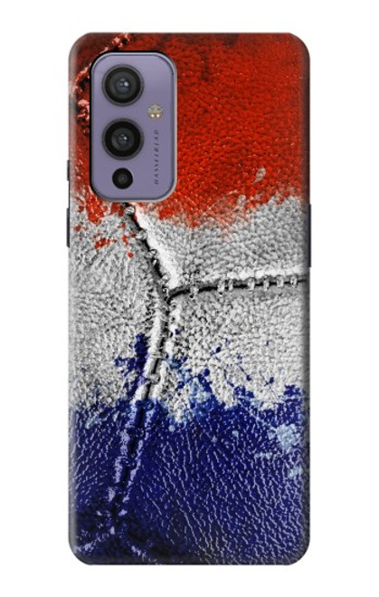 W3304 France Drapeau graphique Football Millésime Etui Coque Housse et Flip Housse Cuir pour OnePlus 9