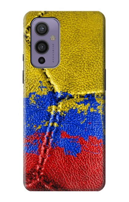 W3306 Colombie Drapeau de football graphique Millésime Etui Coque Housse et Flip Housse Cuir pour OnePlus 9