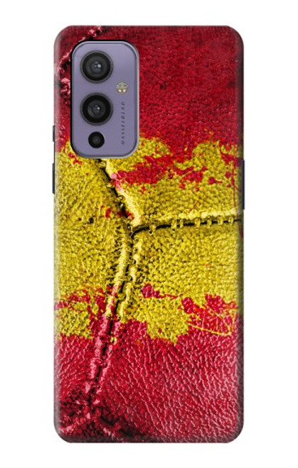 W3315 Espagne Drapeau graphique Football Millésime Etui Coque Housse et Flip Housse Cuir pour OnePlus 9