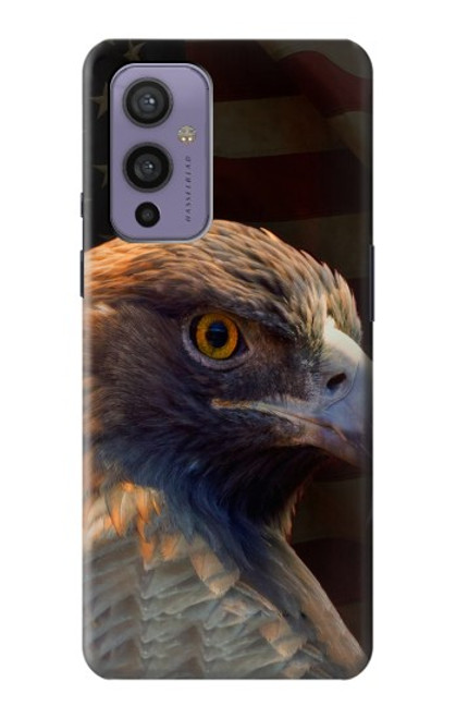 W3376 Aigle Drapeau américain Etui Coque Housse et Flip Housse Cuir pour OnePlus 9