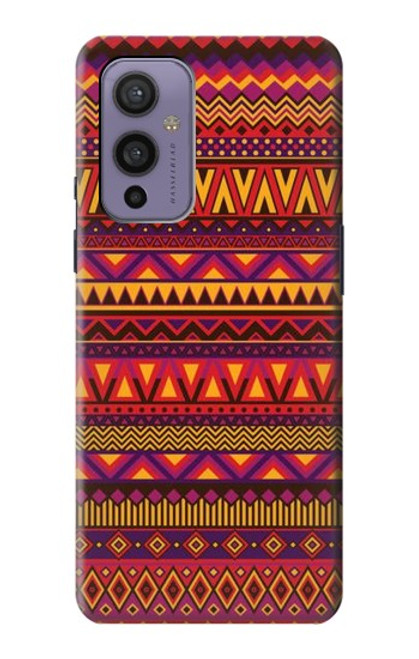 W3404 Aztèques Motif Etui Coque Housse et Flip Housse Cuir pour OnePlus 9