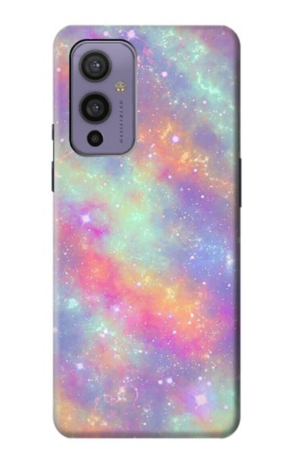 W3706 Arc-en-ciel pastel Galaxy Pink Sky Etui Coque Housse et Flip Housse Cuir pour OnePlus 9