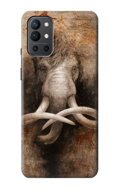 W3427 Mammoth Ancient Art la Grotte Etui Coque Housse et Flip Housse Cuir pour OnePlus 9R