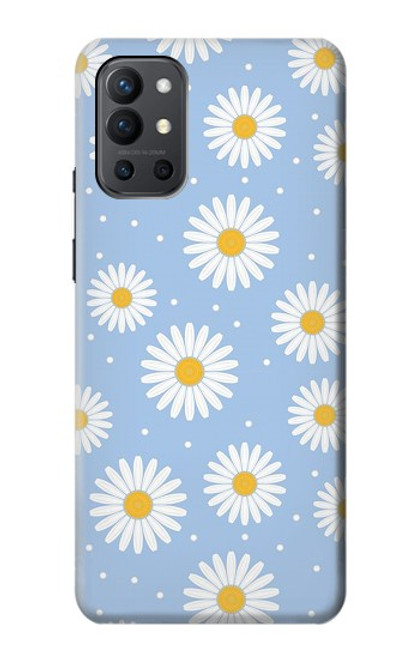 W3681 Motif de fleurs de marguerite Etui Coque Housse et Flip Housse Cuir pour OnePlus 9R