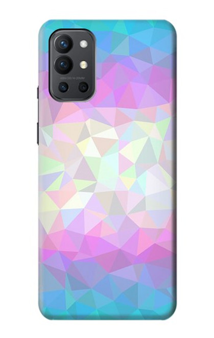 W3747 Polygone de drapeau trans Etui Coque Housse et Flip Housse Cuir pour OnePlus 9R