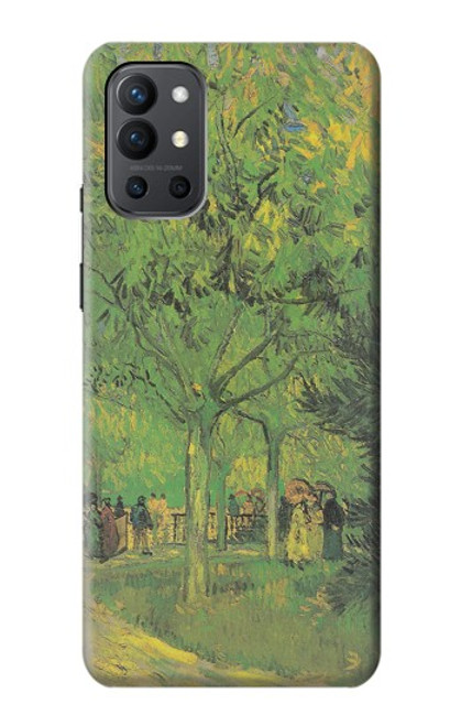 W3748 Van Gogh une ruelle dans un jardin public Etui Coque Housse et Flip Housse Cuir pour OnePlus 9R