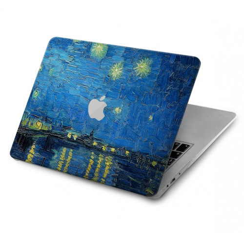 W3336 Van Gogh Nuit étoilée sur le Rhône Etui Coque Housse pour MacBook 12″ - A1534