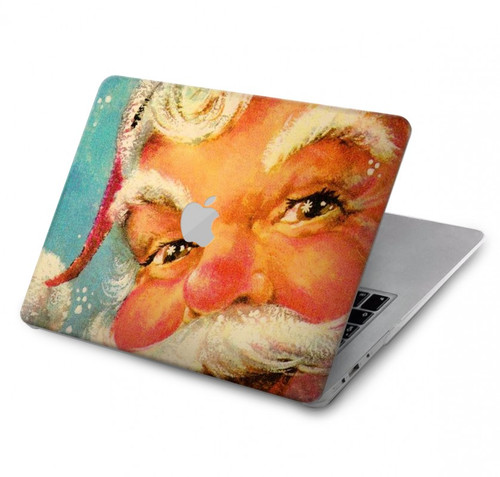 W2840 Noël Père Noël Millésime Etui Coque Housse pour MacBook Air 13″ - A1932, A2179, A2337