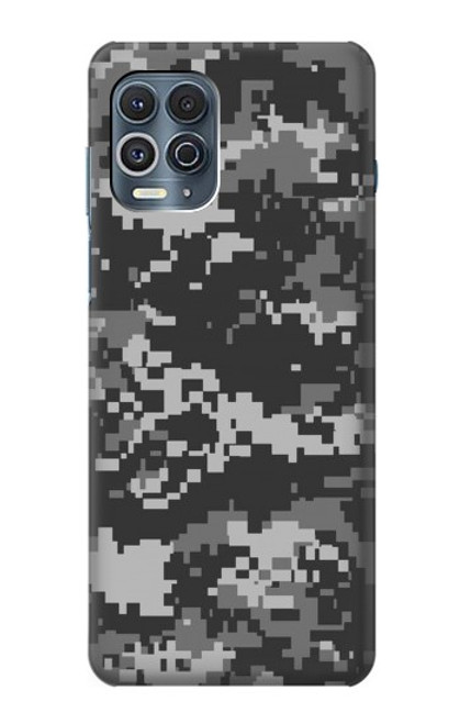 W3293 Urban Noir Camo Camouflage Etui Coque Housse et Flip Housse Cuir pour Motorola Edge S