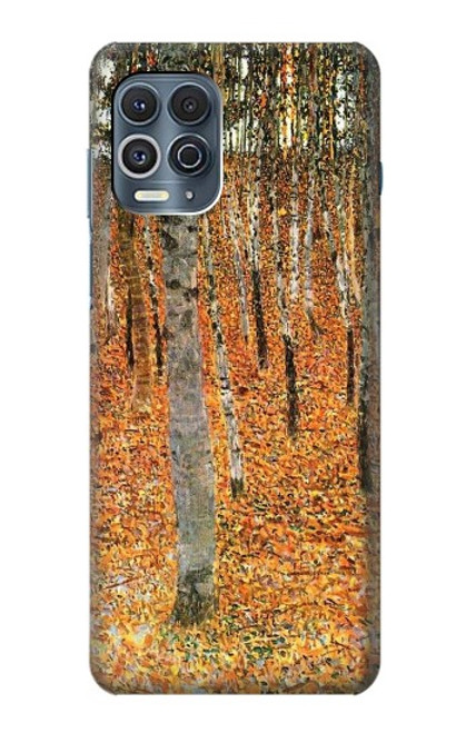 W3380 Gustav Klimt Bouleau Forêt Etui Coque Housse et Flip Housse Cuir pour Motorola Edge S