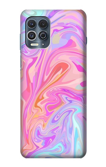 W3444 Art numérique liquide coloré Etui Coque Housse et Flip Housse Cuir pour Motorola Edge S