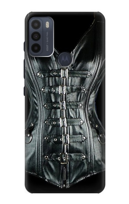 W1639 Gothique Corset Noir Etui Coque Housse et Flip Housse Cuir pour Motorola Moto G50