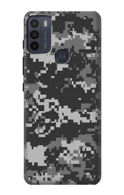 W3293 Urban Noir Camo Camouflage Etui Coque Housse et Flip Housse Cuir pour Motorola Moto G50