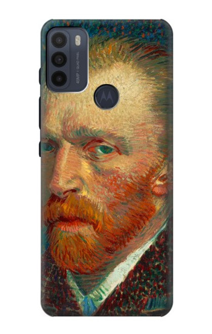 W3335 Vincent Van Gogh Autoportrait Etui Coque Housse et Flip Housse Cuir pour Motorola Moto G50