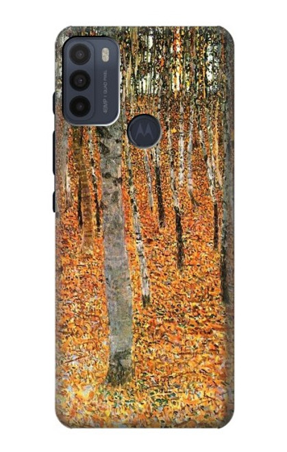 W3380 Gustav Klimt Bouleau Forêt Etui Coque Housse et Flip Housse Cuir pour Motorola Moto G50