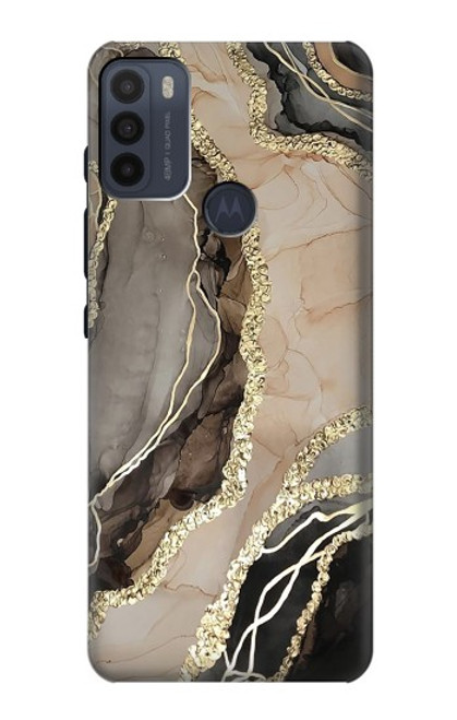 W3700 Imprimé graphique or marbré Etui Coque Housse et Flip Housse Cuir pour Motorola Moto G50