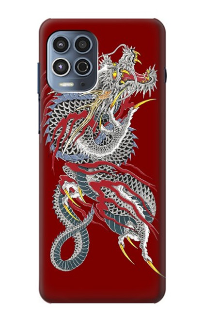 W2104 Yakuza dragon Tatouage Etui Coque Housse et Flip Housse Cuir pour Motorola Moto G100