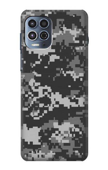 W3293 Urban Noir Camo Camouflage Etui Coque Housse et Flip Housse Cuir pour Motorola Moto G100