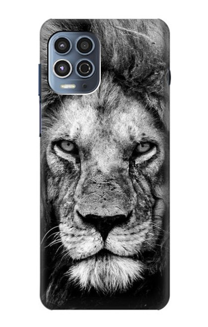 W3372 Lion Visage Etui Coque Housse et Flip Housse Cuir pour Motorola Moto G100