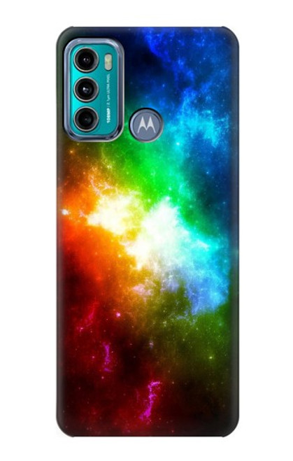 W2312 Arc en ciel coloré espace Galaxie Etui Coque Housse et Flip Housse Cuir pour Motorola Moto G60, G40 Fusion