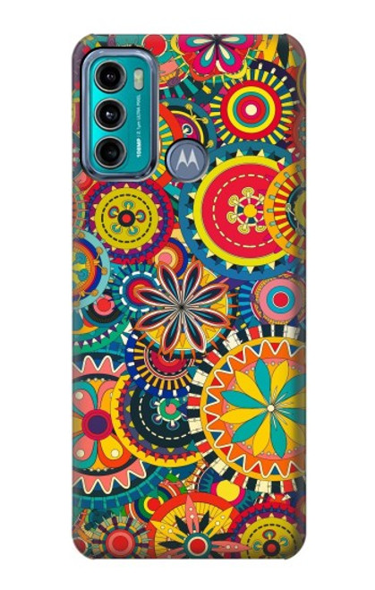 W3272 Motif coloré Etui Coque Housse et Flip Housse Cuir pour Motorola Moto G60, G40 Fusion