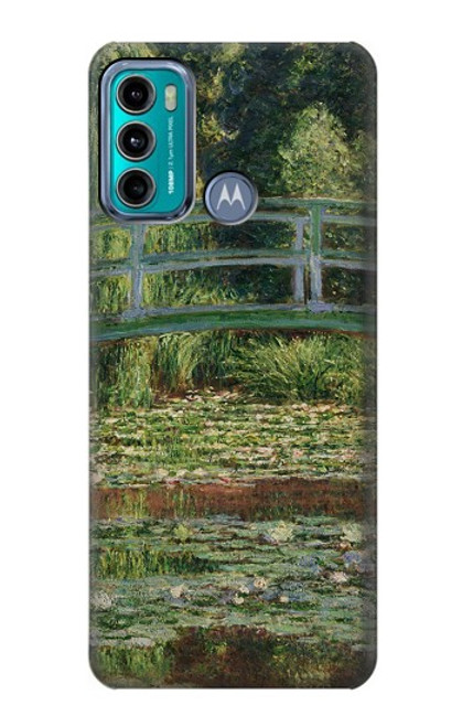 W3674 Claude Monet La passerelle japonaise et la piscine de nénuphars Etui Coque Housse et Flip Housse Cuir pour Motorola Moto G60, G40 Fusion