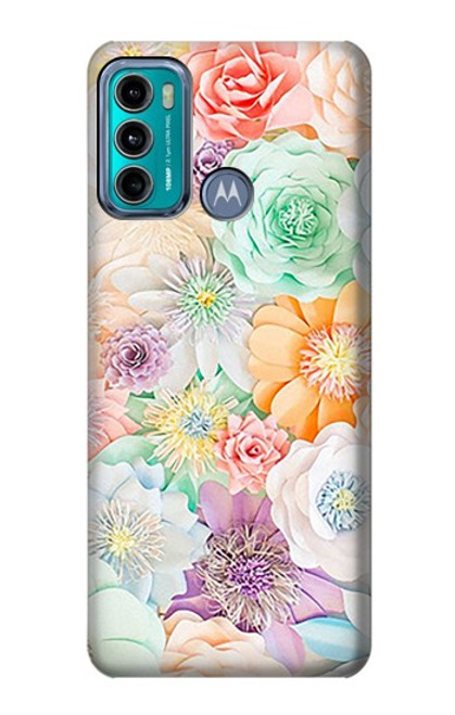 W3705 Fleur florale pastel Etui Coque Housse et Flip Housse Cuir pour Motorola Moto G60, G40 Fusion