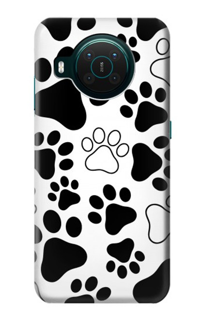 W2904 Chien d'impression de patte Etui Coque Housse et Flip Housse Cuir pour Nokia X10