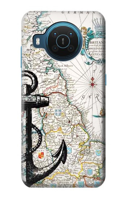 W1962 Graphique nautique Etui Coque Housse et Flip Housse Cuir pour Nokia X20