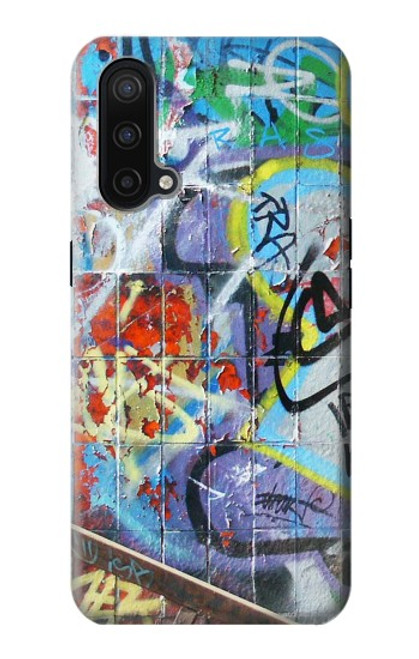 W0588 mur de graffiti Etui Coque Housse et Flip Housse Cuir pour OnePlus Nord CE 5G