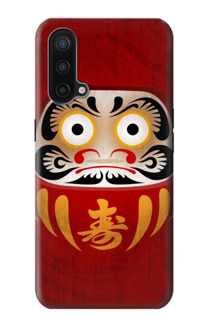 W3023 Japon Bonne chance Daruma Poupée Etui Coque Housse et Flip Housse Cuir pour OnePlus Nord CE 5G