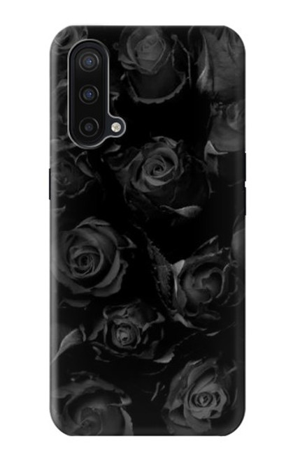 W3153 Noir Roses Etui Coque Housse et Flip Housse Cuir pour OnePlus Nord CE 5G