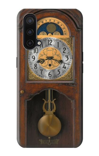 W3173 Grand-père Horloge Antique Horloge murale Etui Coque Housse et Flip Housse Cuir pour OnePlus Nord CE 5G